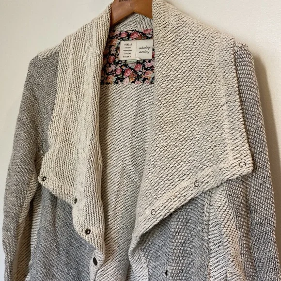 Anthropologie Saturday Sunday Gray Cardigan - Picture 2 of 7